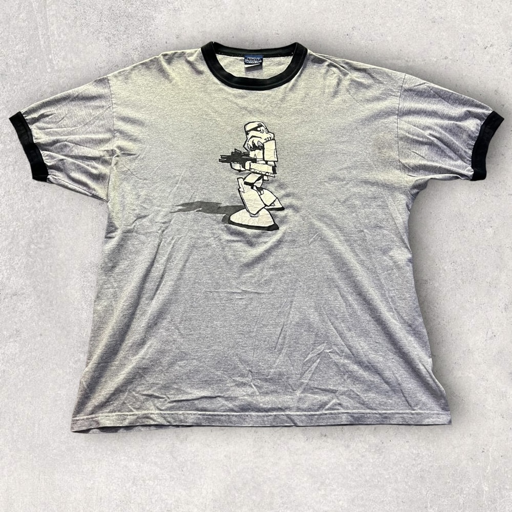 Vintage Star Wars Stormtrooper stringer graphic t shirt grey